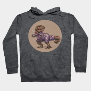 Tyrannosaurus Rex in Cat Jammies Hoodie